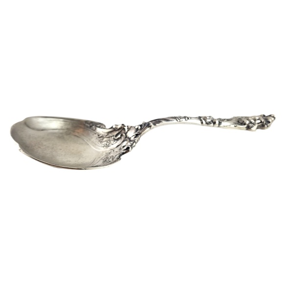 Gorham Sterling Silver Berry Serving Spoon 10" #158 #18702 - Picture 4 of 9